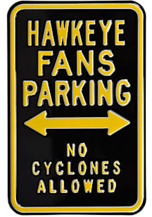 Iowa Hawkeyes Not Allowed Parking Sign - Black