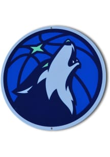 Minnesota Timberwolves 12&quot; Steel Logo Sign - Navy Blue