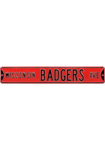 Cardinal Wisconsin Badgers Ave Sign