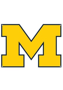 Yellow Michigan Wolverines 12&quot; Steel Design Sign