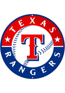 Texas Rangers 12 Inch Circle Steel Logo Sign