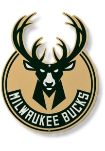 Milwaukee Bucks 12 Inch Global Steel Logo Sign - Green