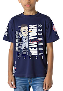 Aaron Judge New York Yankees Boys Navy Blue Remix Avatar Short Sleeve Fashion Tee