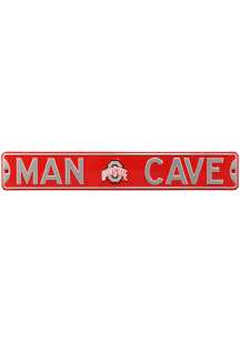 Ohio State Buckeyes 6x36 Man Cave Street Sign
