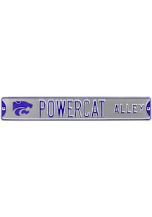 K-State Wildcats 6x36 Powercat Alley Street Sign - Grey
