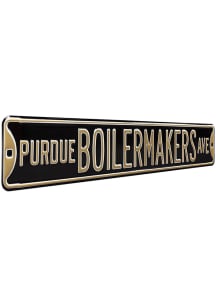 Gold Purdue Boilermakers Street Sign