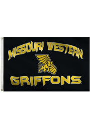 Missouri Western Griffons 3x5 Black Grommet Black Silk Screen Grommet Flag