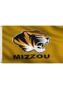Missouri Tigers 3x5 Gold Grommet Gold Silk Screen Grommet Flag