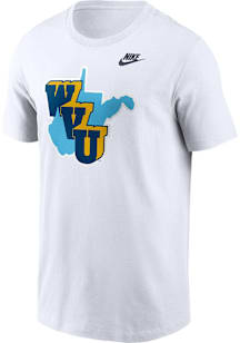 Nike West Virginia Mountaineers White 1965 Throwback Short Sleeve T Shirt