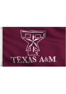 Texas A&amp;M Aggies 3x5 Maroon Grommet Maroon Silk Screen Grommet Flag