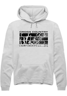 Summit Sportswear Big 12 Mens White 2025 Cross Country Championships Long Sleeve Hoodie