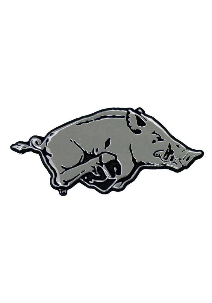 Arkansas Razorbacks SILVER Chrome Car Emblem - 1365