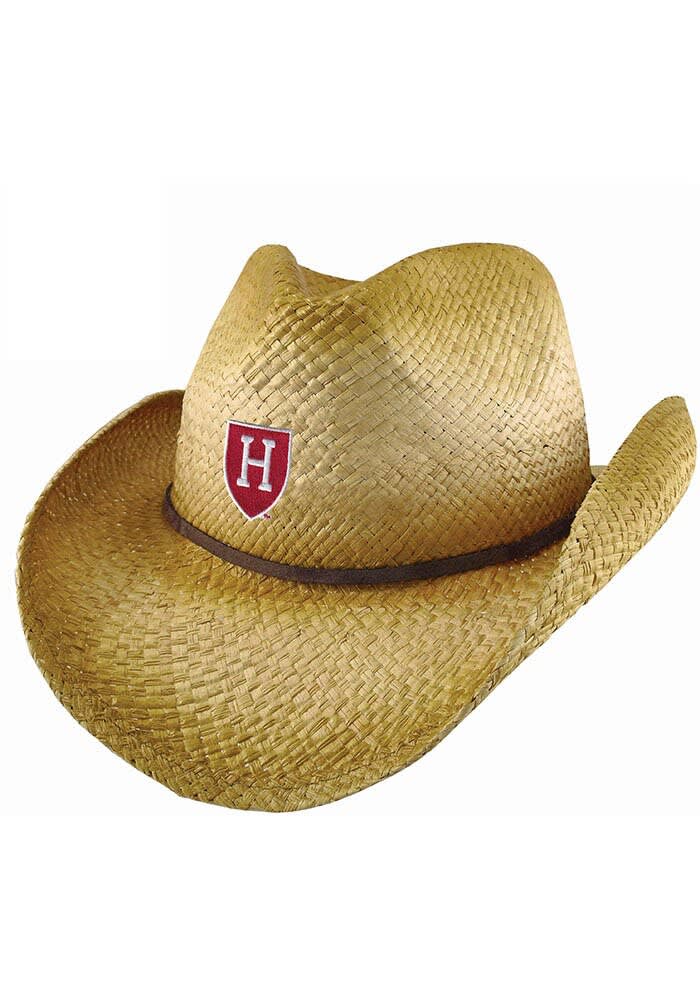 Harvard LogoFit Straw Sun Visor Harvard Straw Hat - The Harvard Shop main image 4