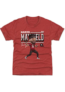 Baker Mayfield Tampa Bay Buccaneers Youth Red Cartoon Player Player Tee