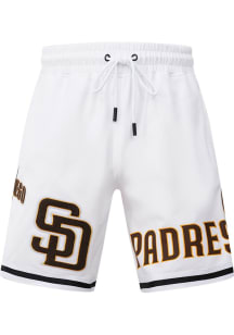 Pro Standard San Diego Padres Mens White Classic Chenille Shorts