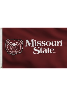 Missouri State Bears 3x5 Maroon Logo Grommet Maroon Silk Screen Grommet Flag