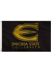 Emporia State Hornets 3x5 black silk screen Black Silk Screen Grommet Flag