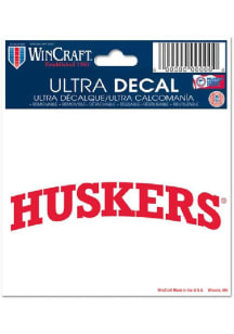 Nebraska Cornhuskers Red  3x4 Ultra Decal