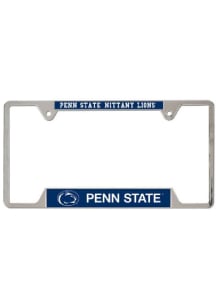Penn State Nittany Lions Navy Blue  Silver Chrome License Frame