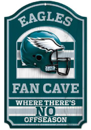 Philadelphia Eagles 11x17 Fan Cave Wood Sign