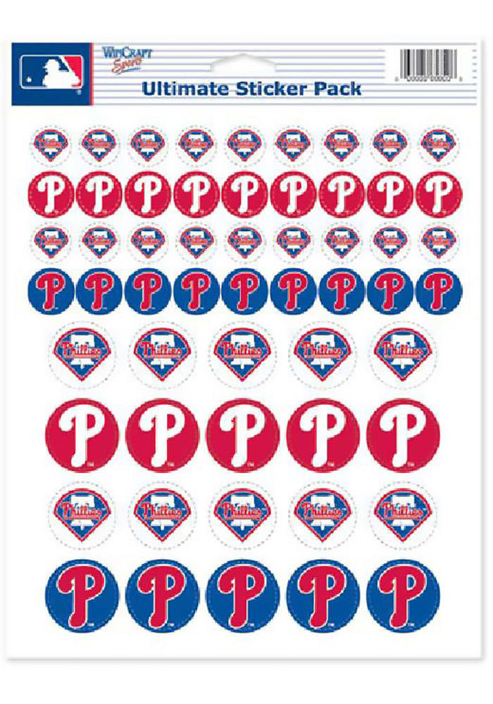 Philadelphia Phillies 8.5x11 Sheet of Stickers