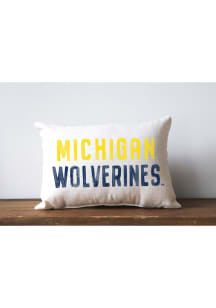 Navy Blue Wolverines Team Name Throw Pillow