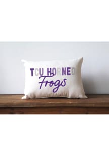 TCU Horned Frogs Plain Name Throw Pillow