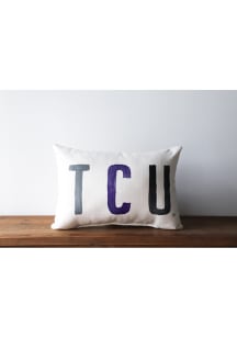 TCU Horned Frogs Plain Logo Throw Pillow