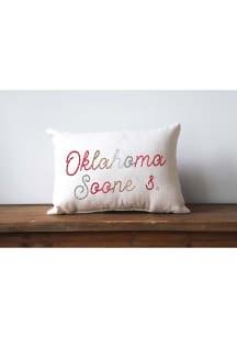 Oklahoma Sooners Stitched Name Throw Pillow