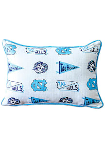 North Carolina Tar Heels Pennant Pattern Throw Pillow - White