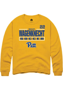 Bailey Wagenknecht Rally Mens Gold Pitt Panthers NIL Stacked Box Player Crew