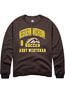 Abby Werthman Western Michigan Broncos Mens Brown NIL Arch Logo Player Crew
