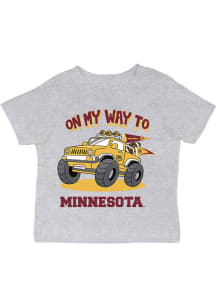 Infant Minnesota Golden Gophers Grey Vive La Fete On My Way Short Sleeve T-Shirt