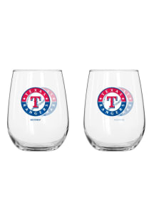 Texas Rangers 16Oz Curved Stemless Wine Glass