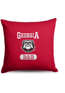 Georgia Bulldogs Dad 18x18 Throw Pillow - Red