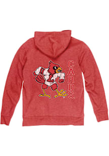 Blue 84 Louisville Cardinals Mens Red Front Back Laguna Long Sleeve Full Zip Jacket