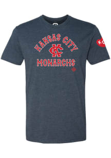 Summit Sportswear Kansas City Monarchs Navy Blue Number 1 Graphic Short Sleeve Fashion T Shirt