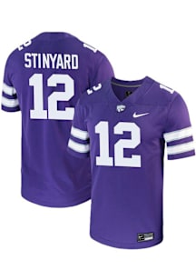 Serious Stinyard  Nike K-State Wildcats Purple Football NIL Game Football Jersey