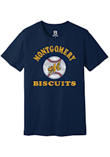 Summit Sportswear Montgomery Biscuits Navy Blue Soft Arch Short Sleeve T Shirt