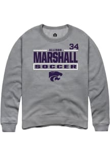 Allison Marshall Rally Mens Graphite K-State Wildcats NIL Stacked Box Player Crew