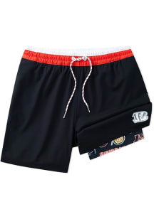 Chubbies Cincinnati Bengals Mens Black Classic 5.5in Lined Swim Trunks