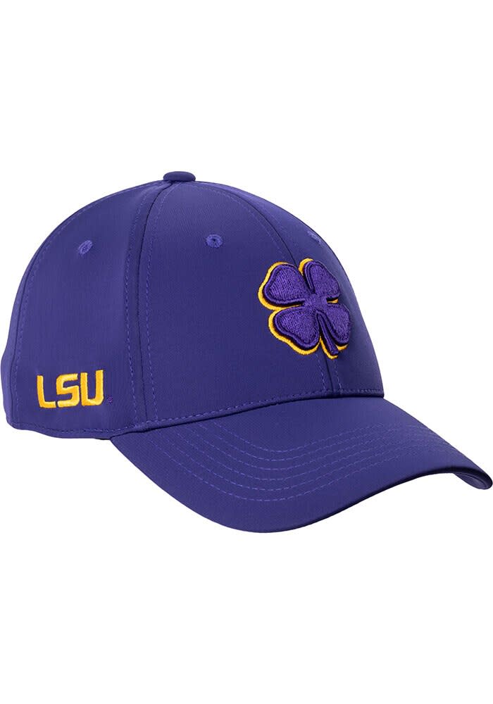 LSU Tigers Mens Phenom PURPLE Black Clover Flex Hat 13790078