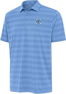 Antigua Coast Guard Mens Light Blue Tunnel Short Sleeve Polo