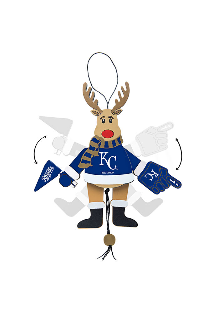 Kansas City Royals Cheering Reindeer Ornament