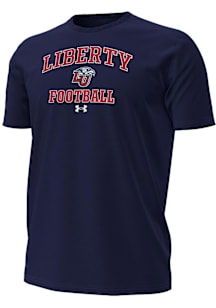 Under Armour Liberty Flames Navy Blue Football Football Performance Short Sleeve T Shirt