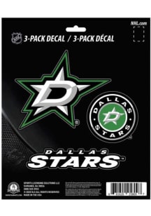 Sports Licensing Solutions Dallas Stars 3pk Team Logo Auto Decal - Black