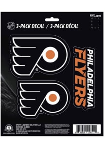 Sports Licensing Solutions Philadelphia Flyers 3pk Team Logo Auto Decal - Black