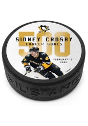 Sidney Crosby Pittsburgh Penguins 500th Career Goal Textured Hockey Puck