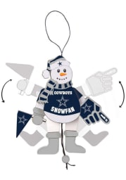 Dallas Cowboys Cheering Snowman Ornament