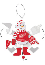 Detroit Red Wings Cheering Snowman Ornament